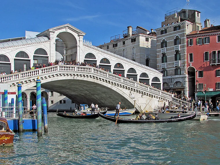 Venedig Riva del Vin Rialtobrücke