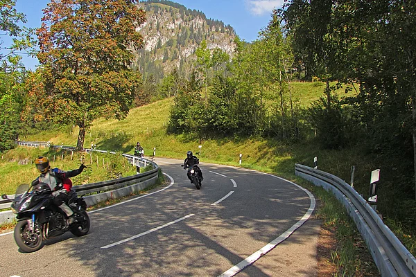 Deutsche Alpenstraße Motorradfahrer