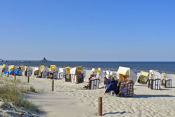 Usedom Heringsdorf Strand mit Strandkörben