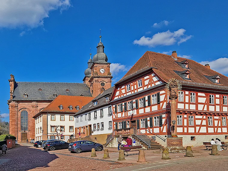 Amorbach Odenwald Marktplatz