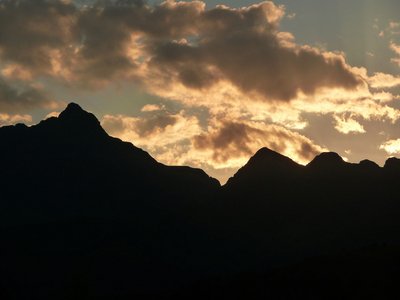Südafrika Drakensberge Cathedral Peak Sonnenuntergang
