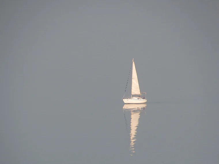 Plattensee weißes Segelboot