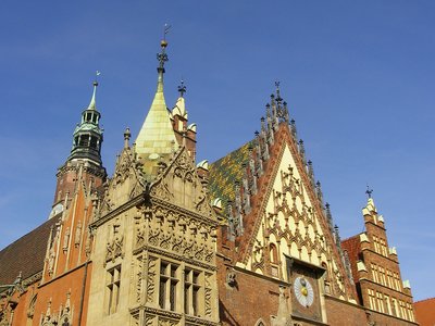 Breslau Rathaus Giebel