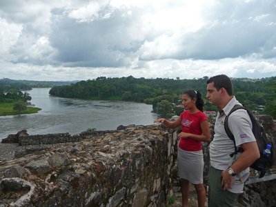 Nicaragua El Castillo Blick von der Festung zum Rio San Juan