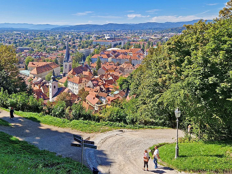 Ljubljana Laibach Burg Panorama