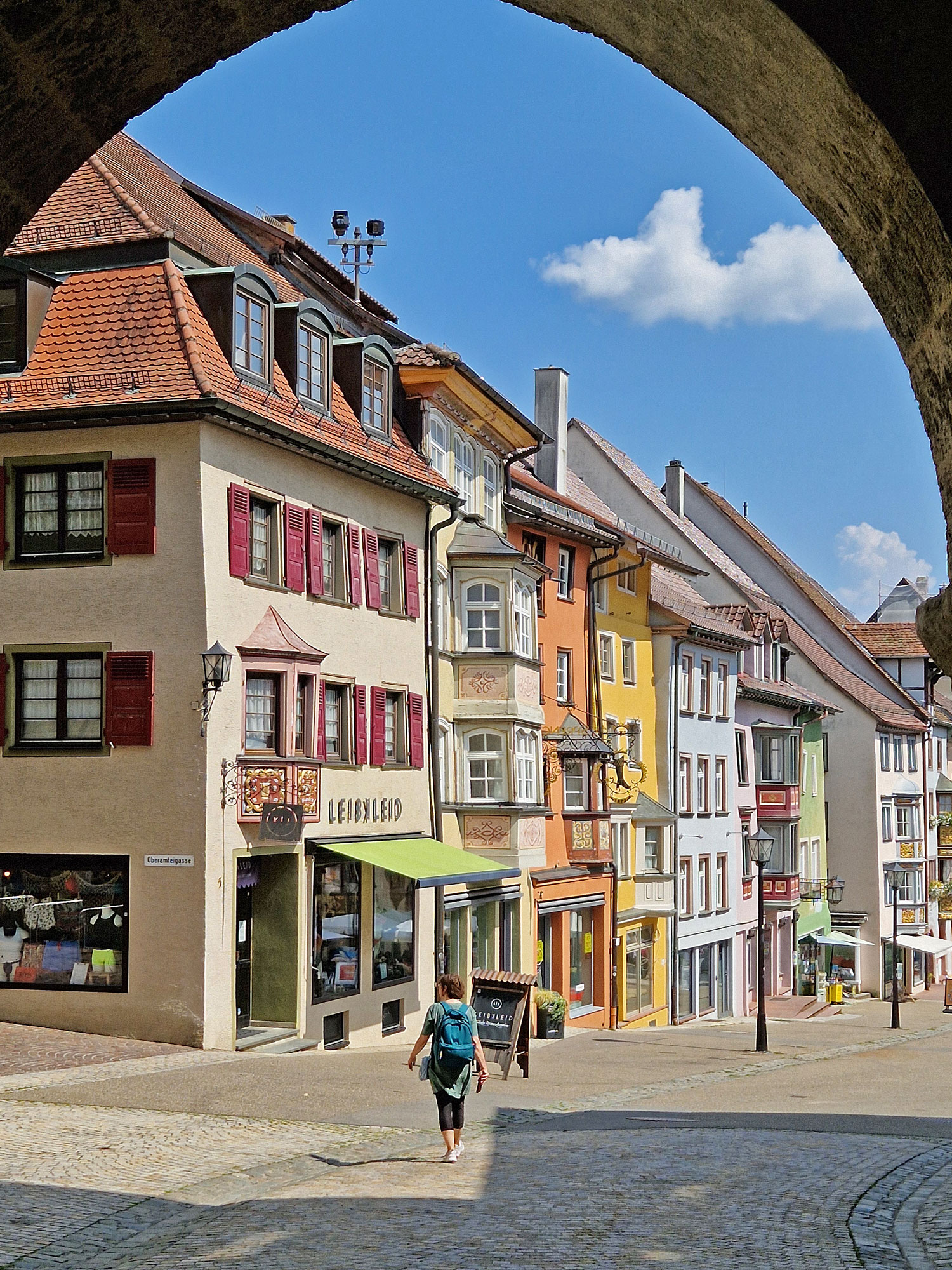 Rottweil Hauptraße Blick durch Scharzes Tor
