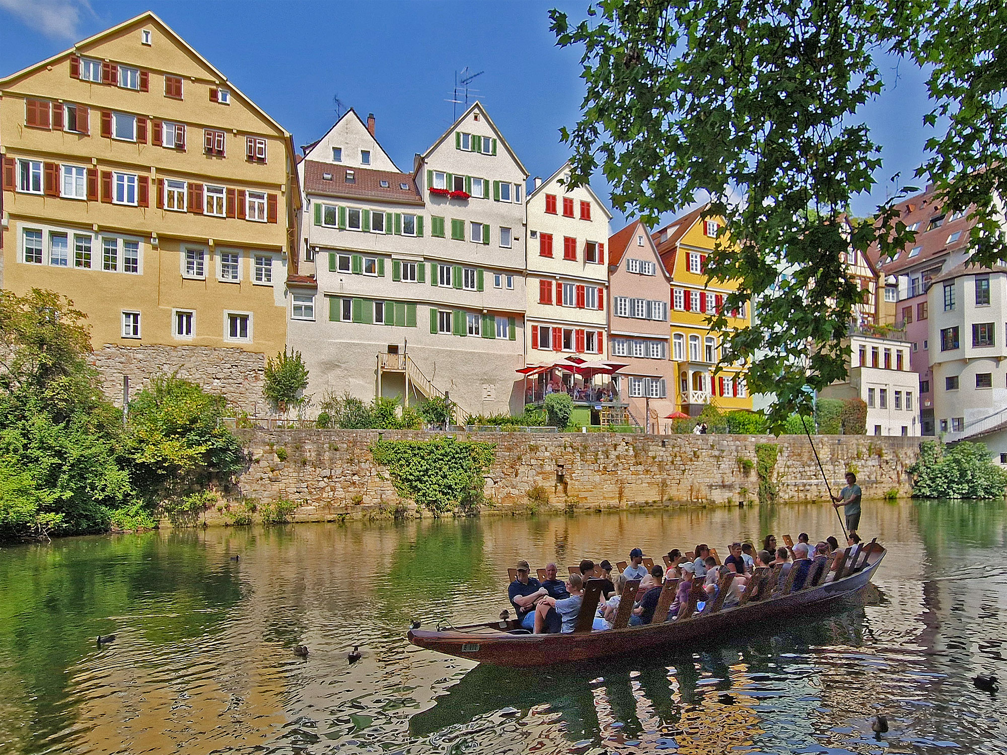 Tübingen Neckar Stocherkahn