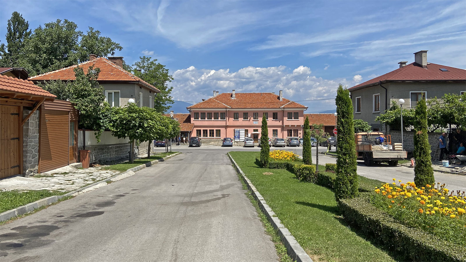Bulgarien Schmalspurbahn Bahnhof Bansko