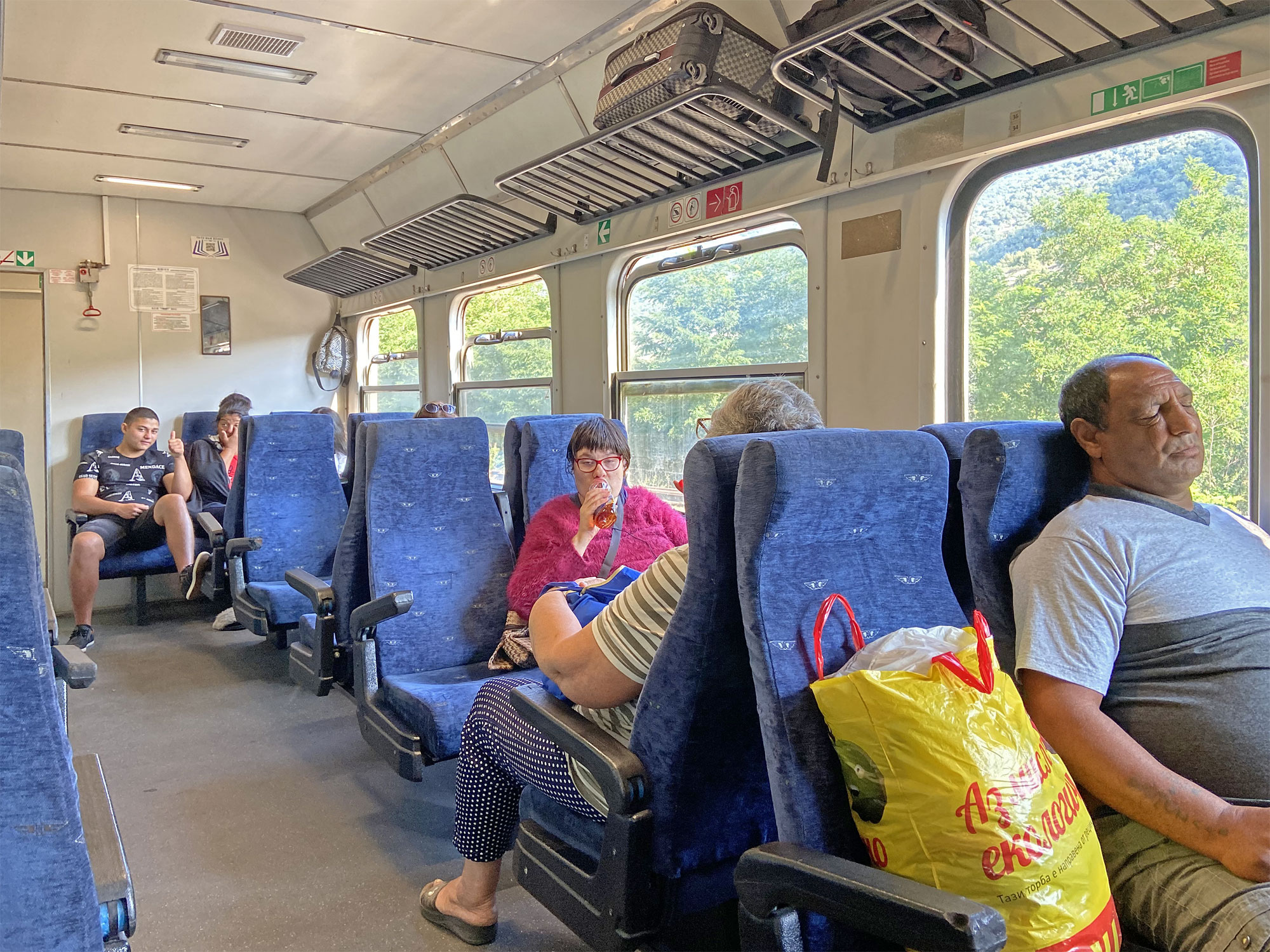 Bulgarien Schmalspurbahn Abteil