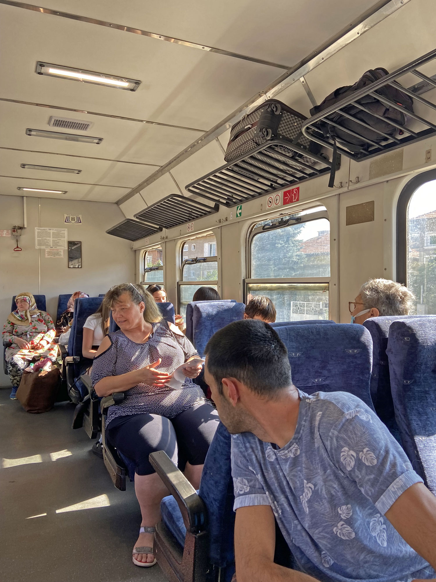 Bulgarien Schmalspurbahn innen