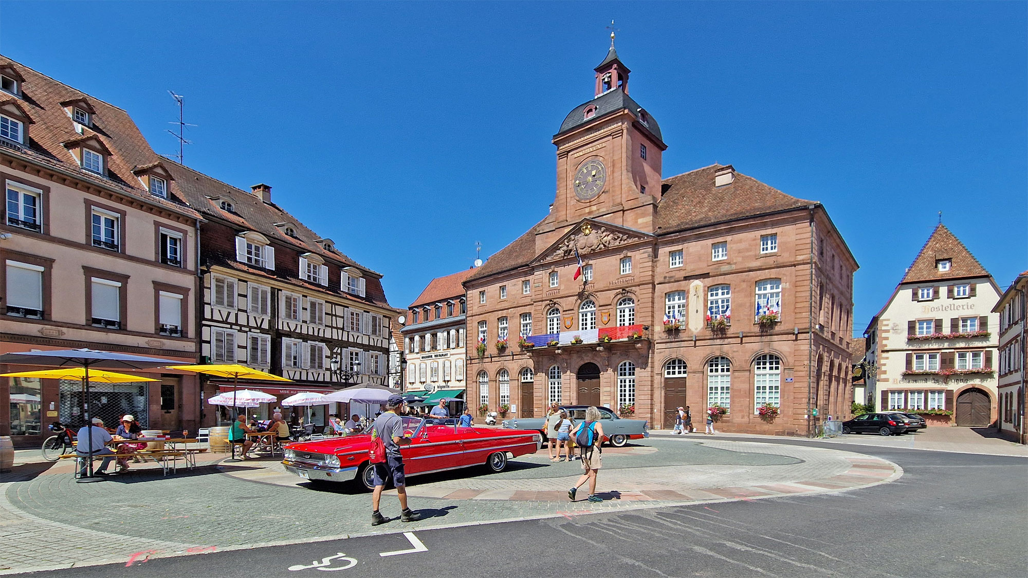 Wissembourg Elsass Rathaus Marktplatz