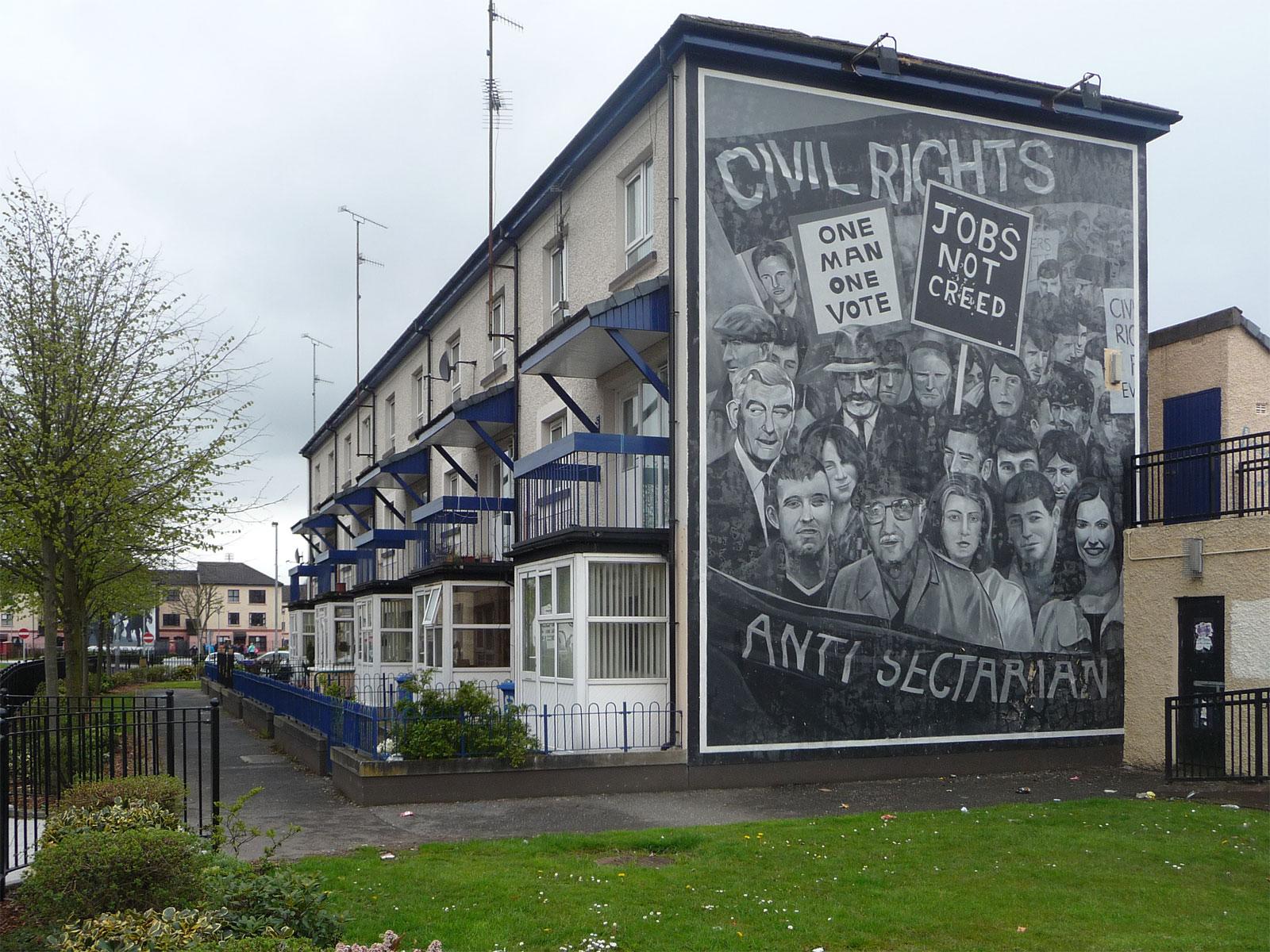 Nordirland Londonderry Bogside Wandgemälde Cicil Rights