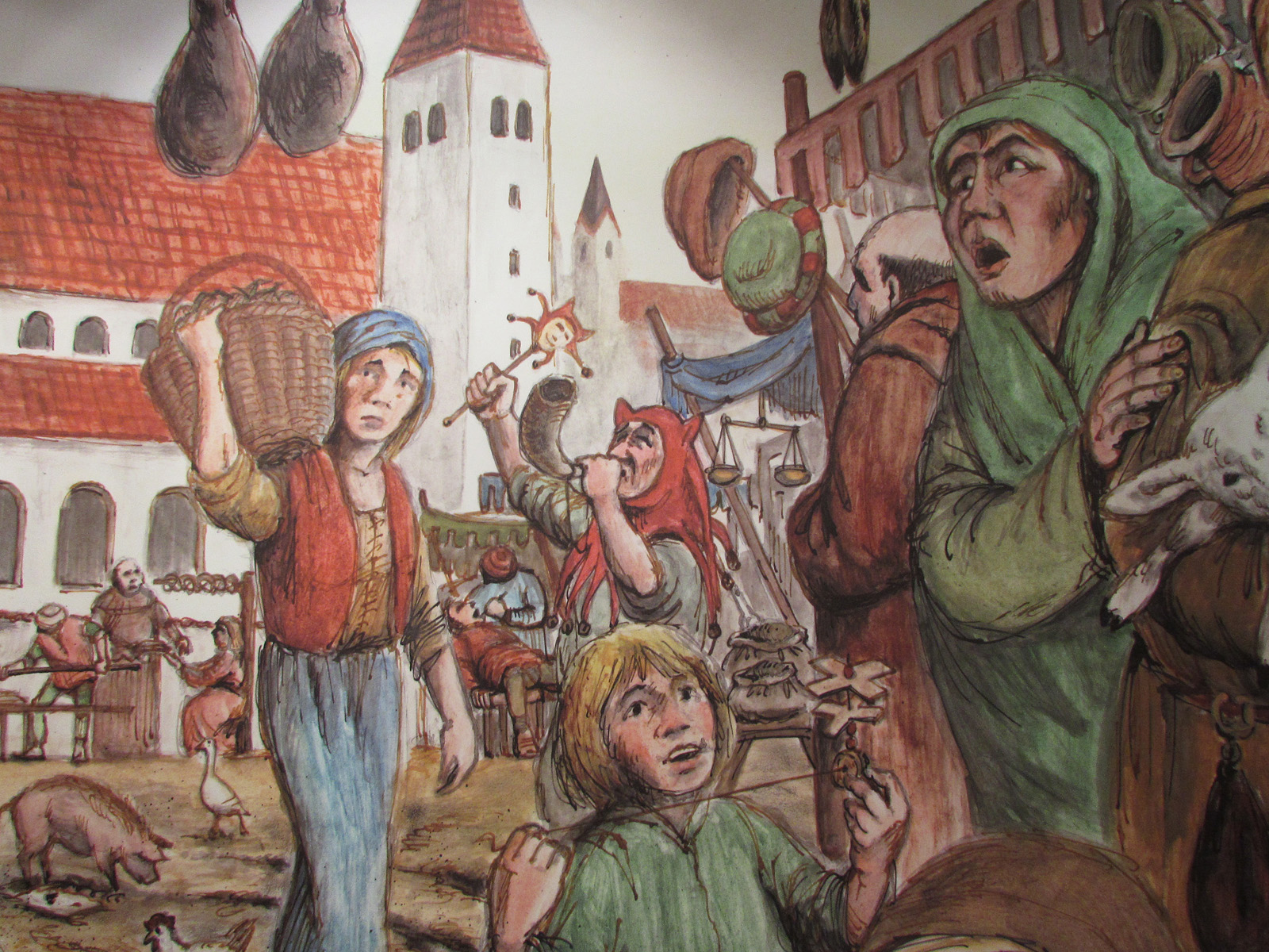 Konstanz Konzil Alltag Illustration