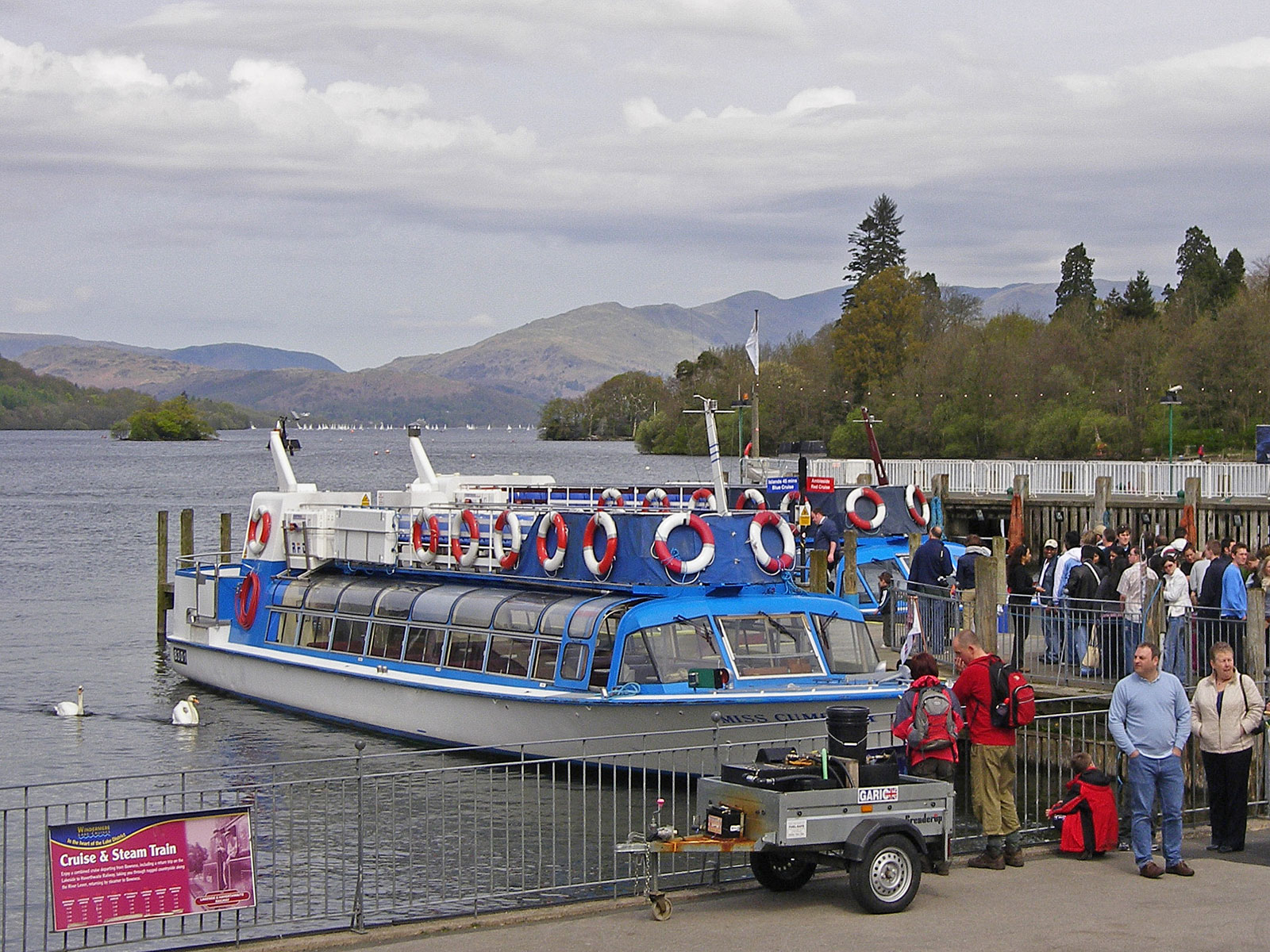Lake District Lake Windermere Schiff Cumbria