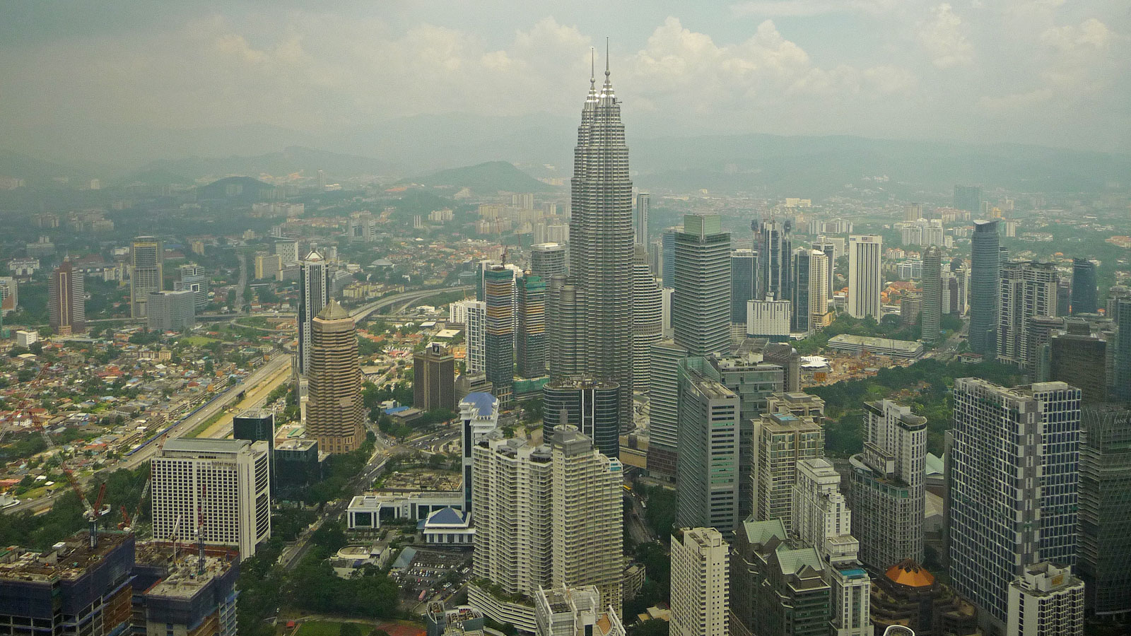 Kuala Lumpur Petronas Towers Blick vom Fernsehturm