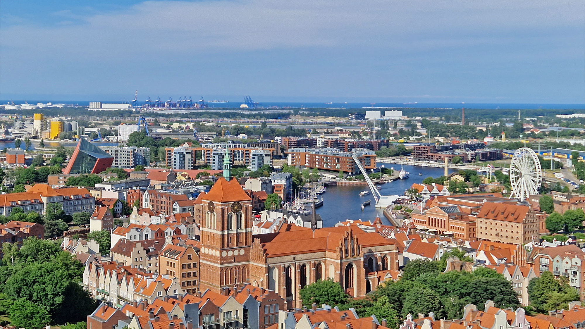 Danzig Marienkirche Ausblick nach Nordosten