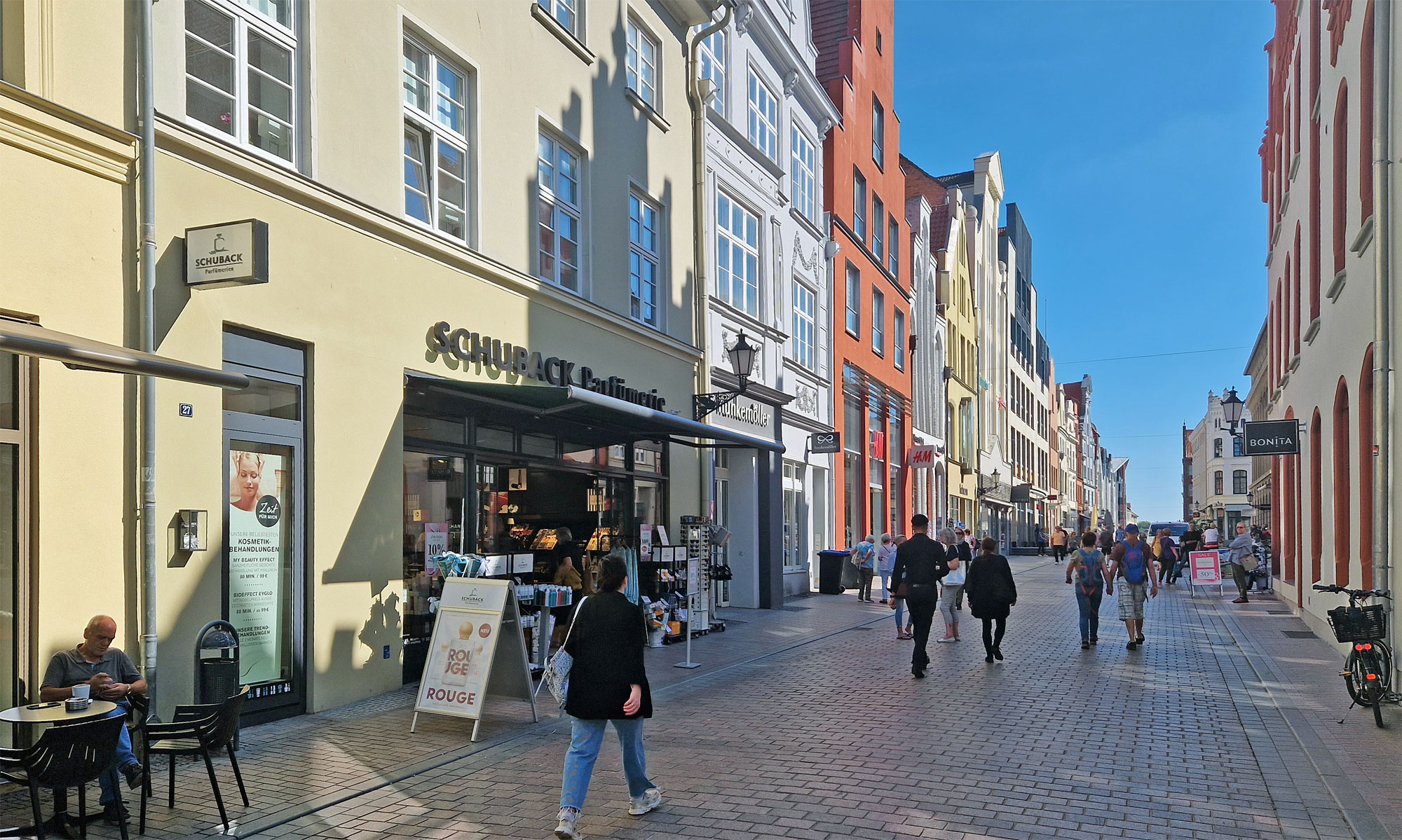 Wismar Fußgängerzone Hinter dem Rathaus