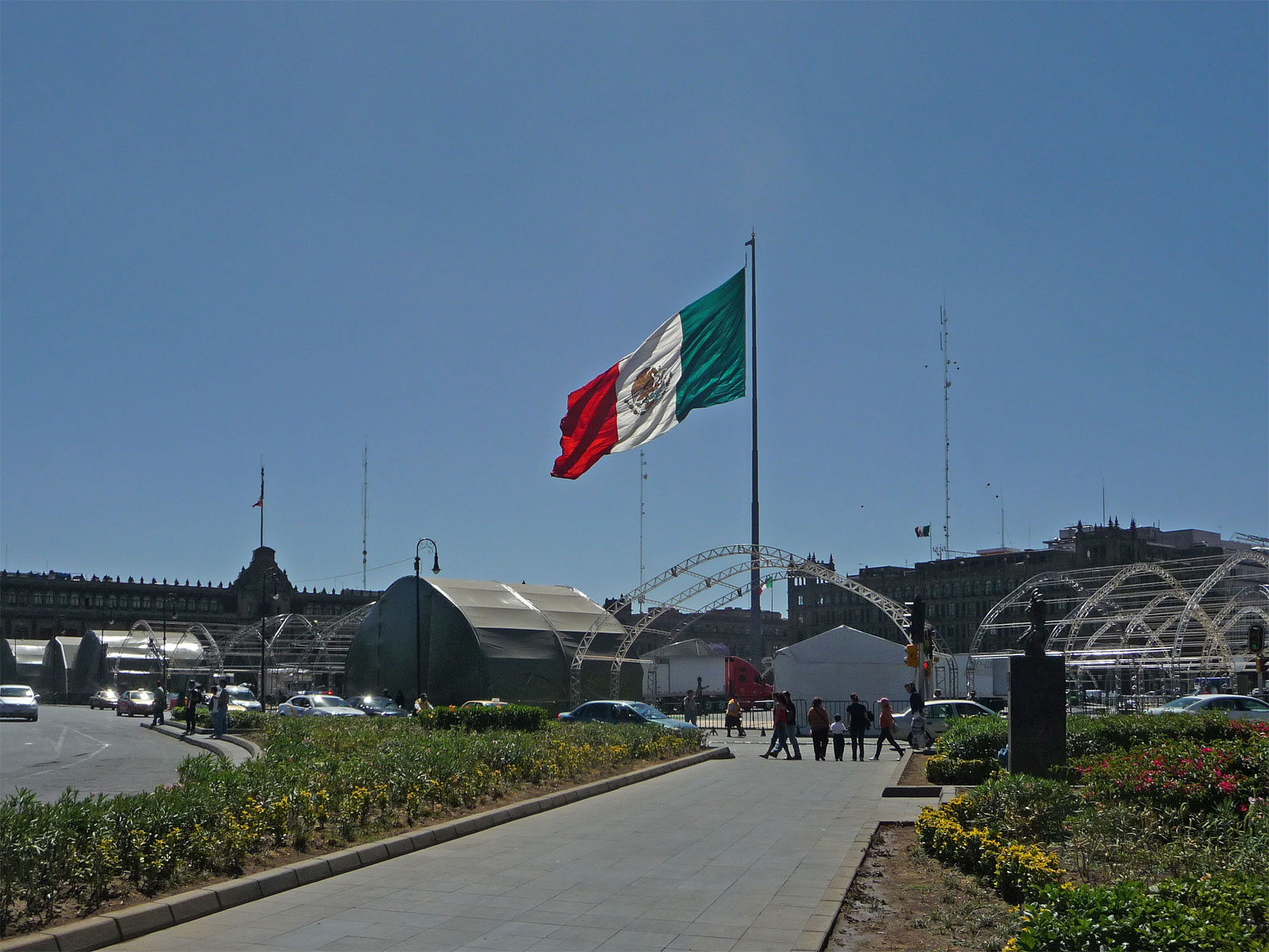 Mexico City Zocalo Flagge