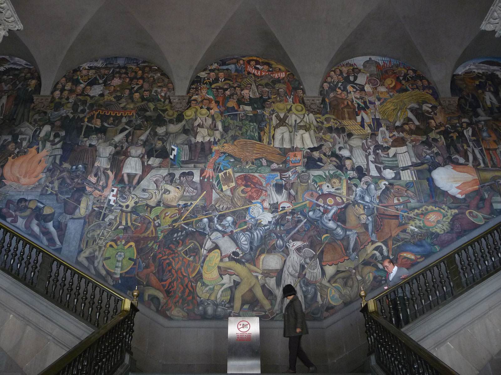 Mexico City Palacio Nacional Wandgemälde Totale