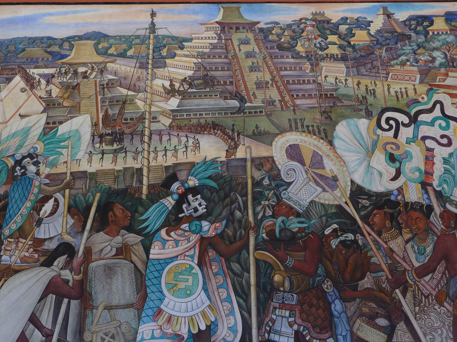 Mexico City Palacio Nacional Wandgemälde Azteken