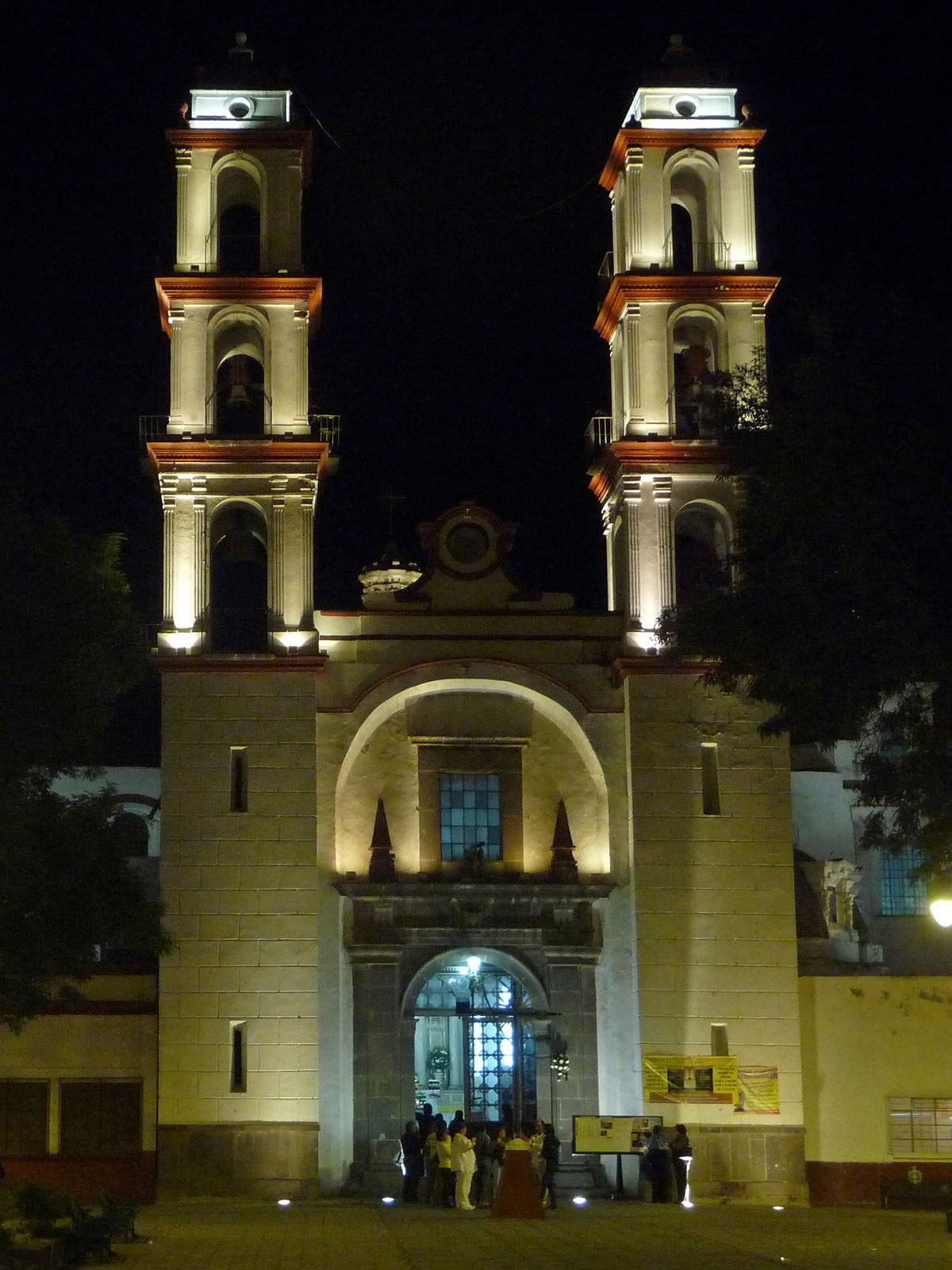 Mexiko Puebla Iglesia Blanca Nachtaufnahme