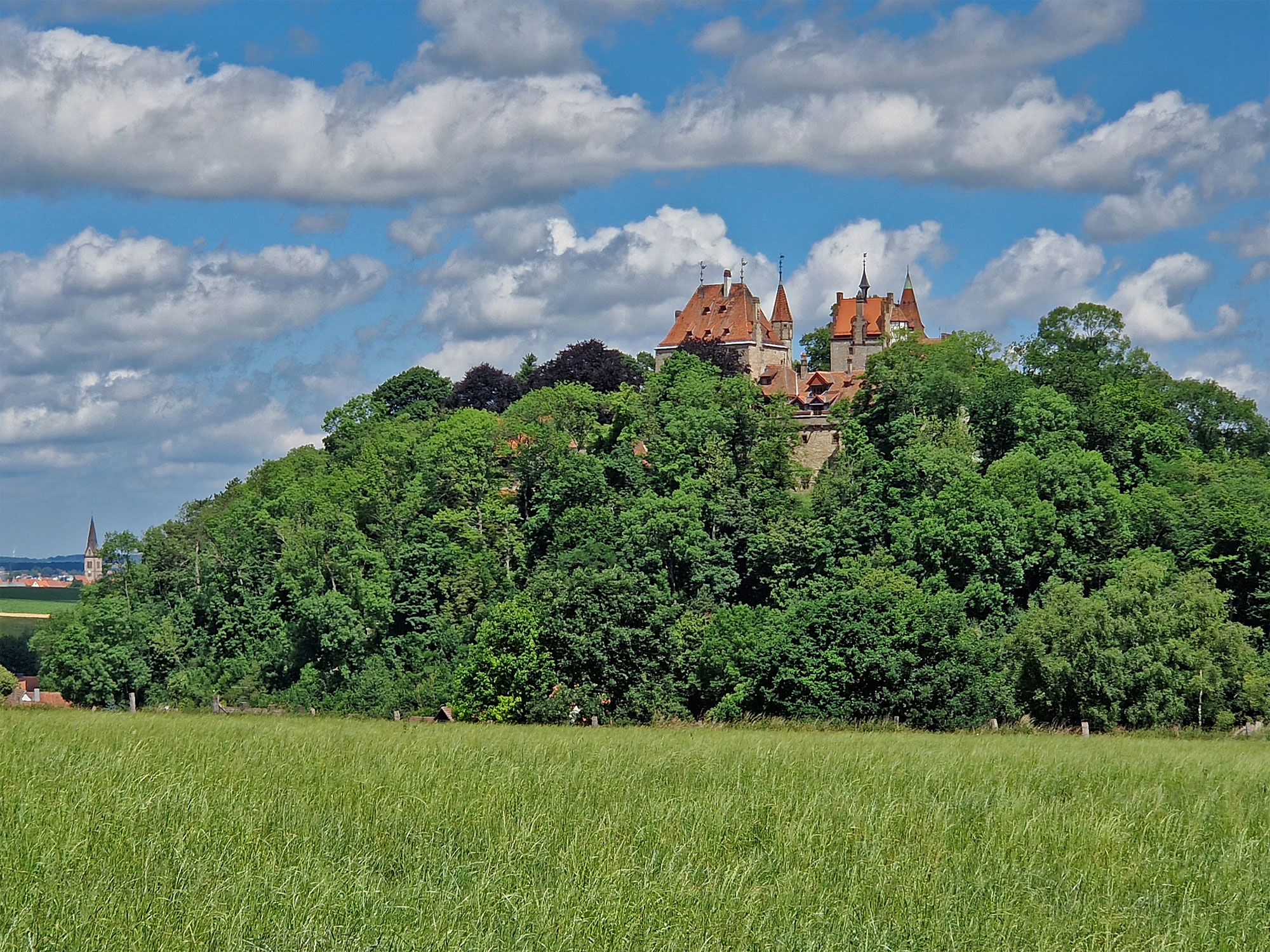 Warburg Burg Calenberg von fern