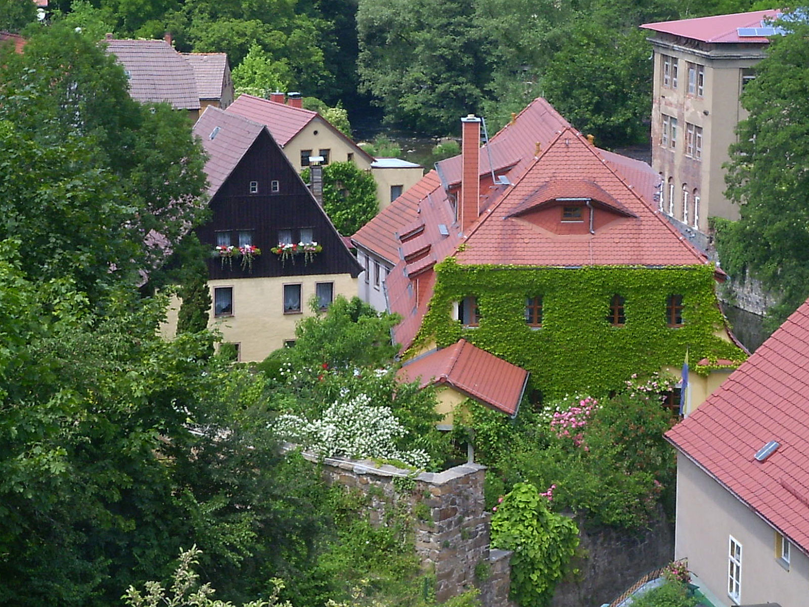 Bautzen Häuser am Spreeufer