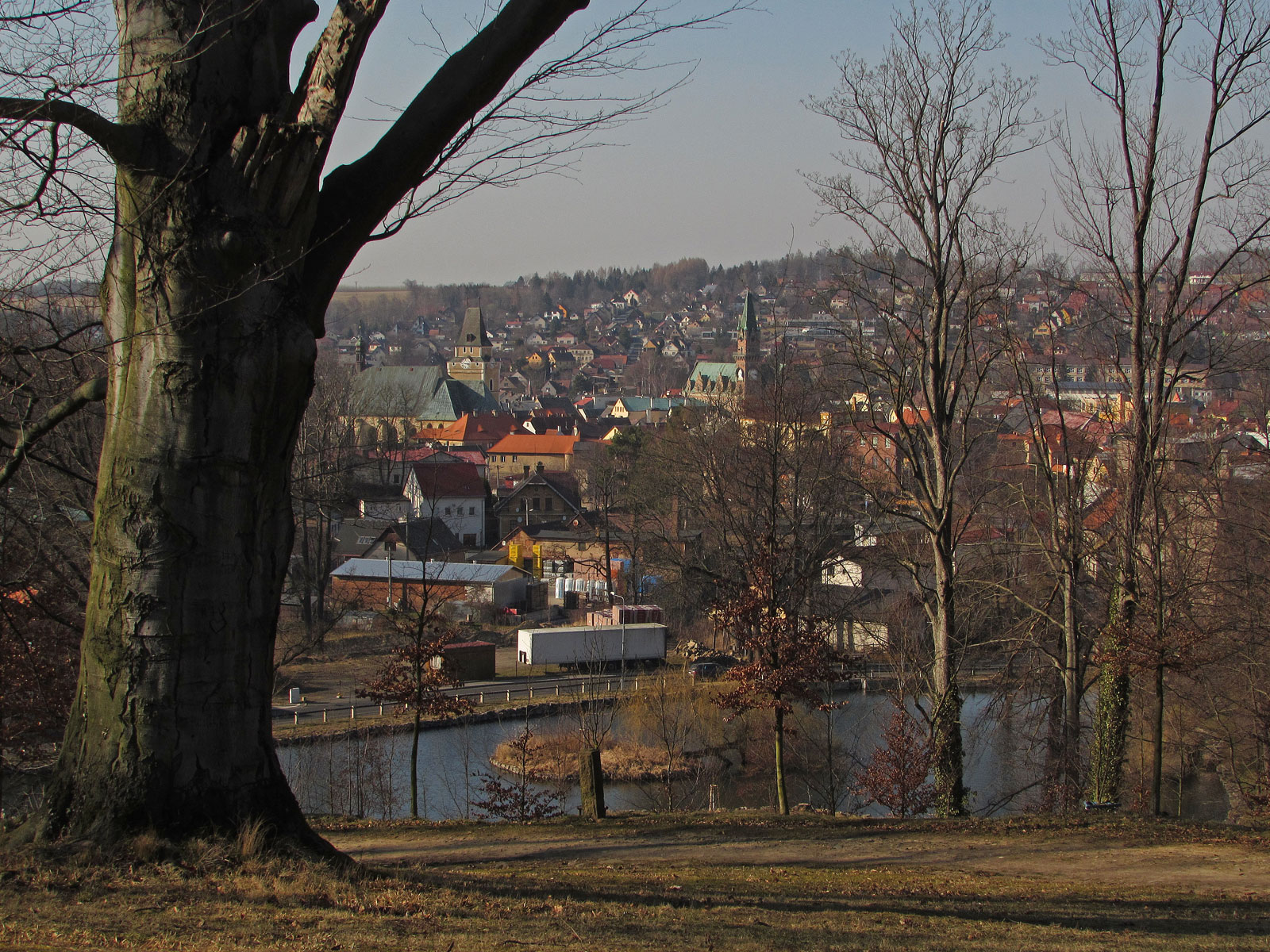 Friedland Frydlant Aussicht vom Schloss