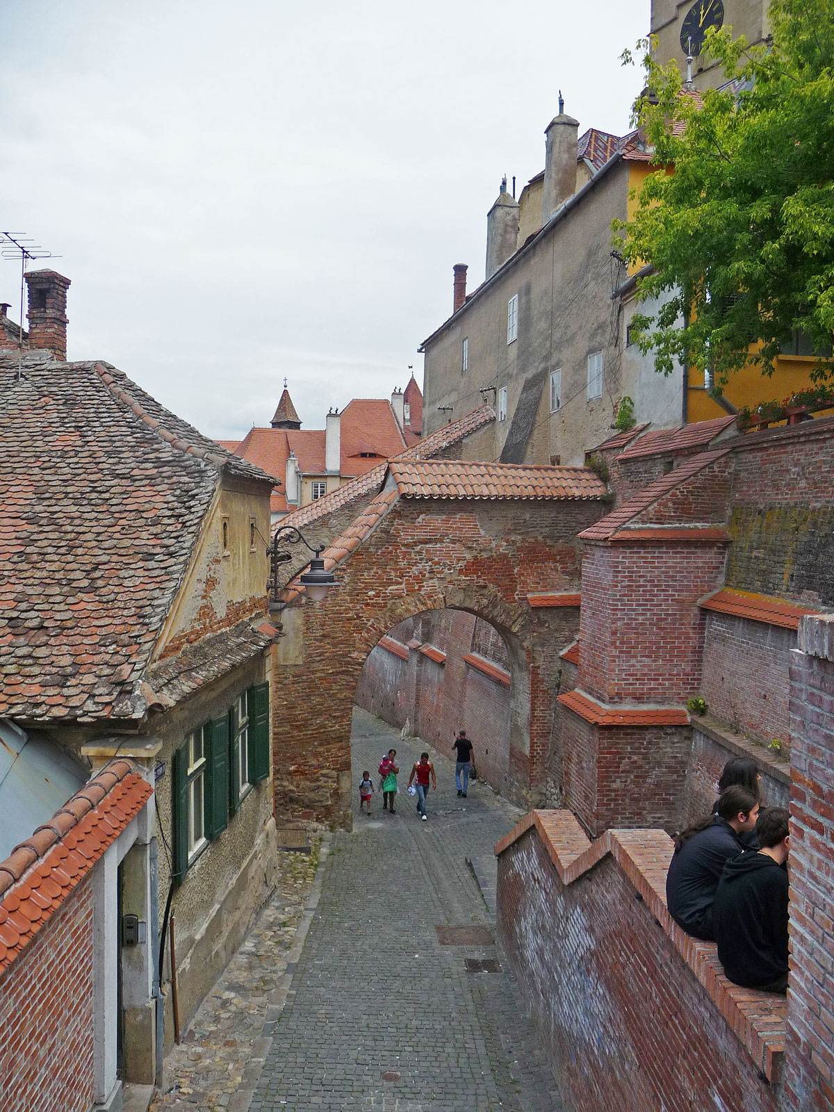 Rumänien Sibiu Altstadt enge Gasse