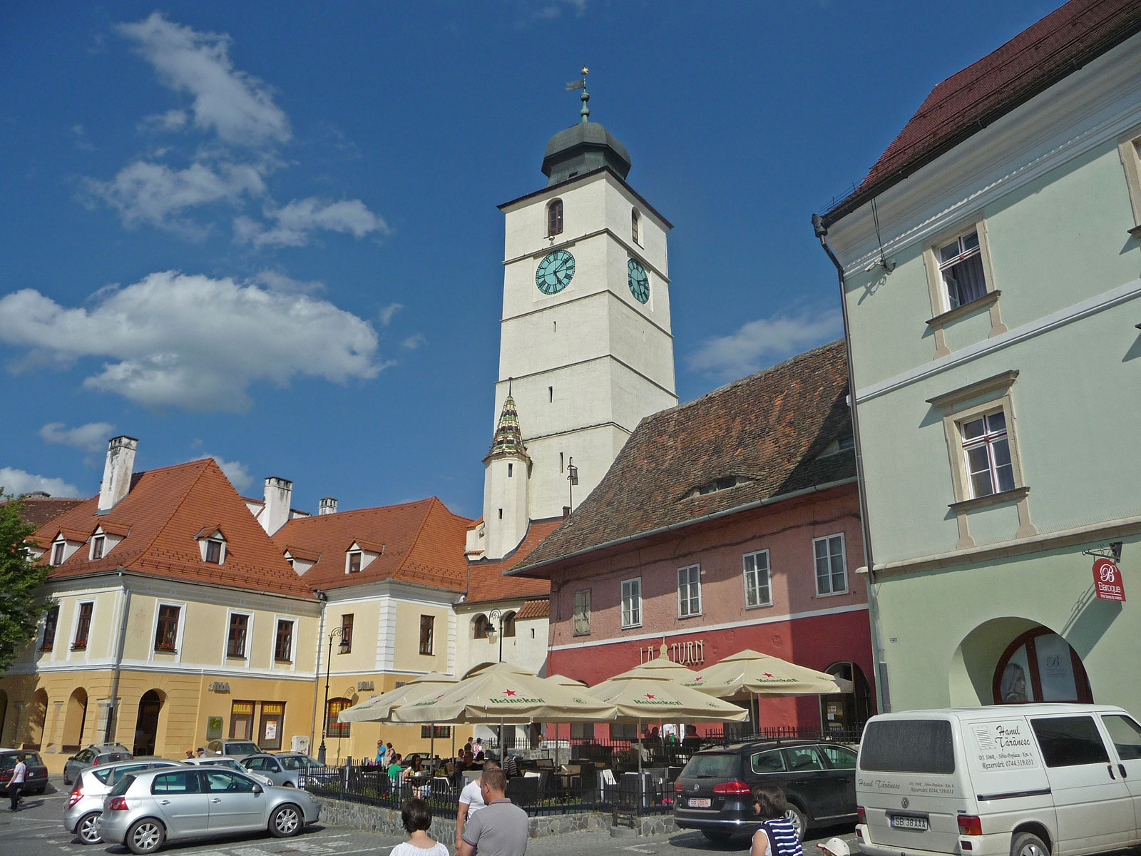 Rumänien Sibiu Rathausturm