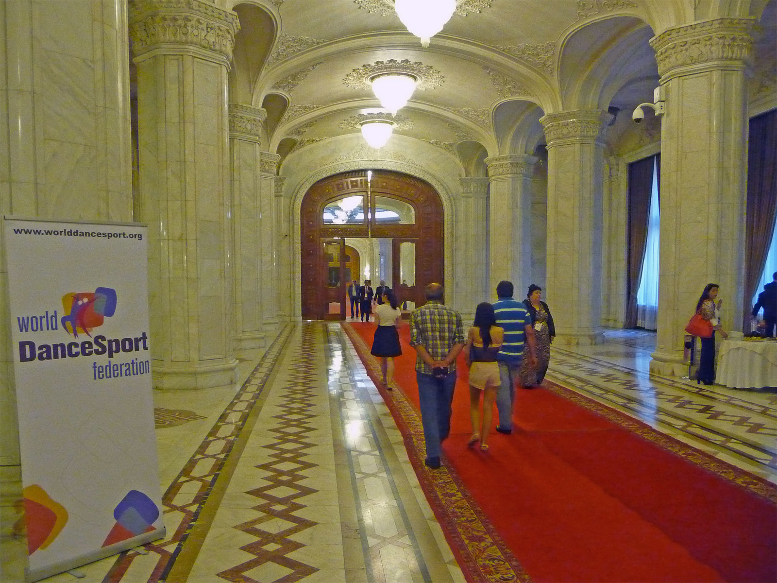 Bukarest Parlamentspalast innen Korridor