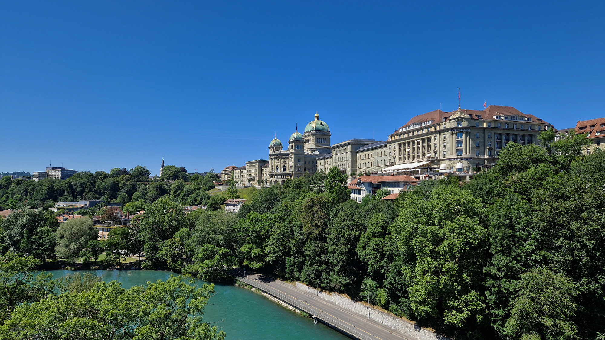 Bern Bundeshaus Kirchenfeldbrücke