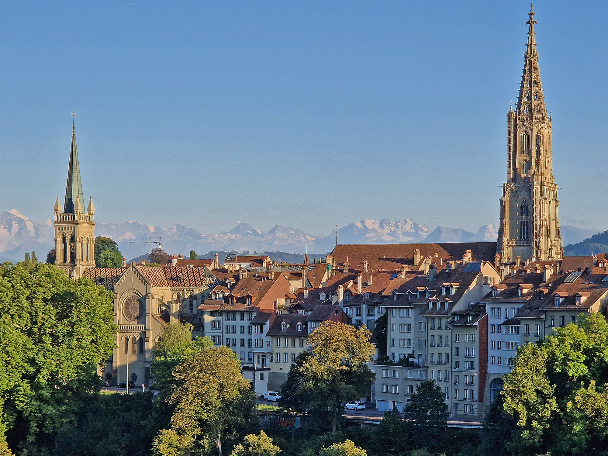 Bern Ausblick Kornhausbrücke Altstadt Oberland