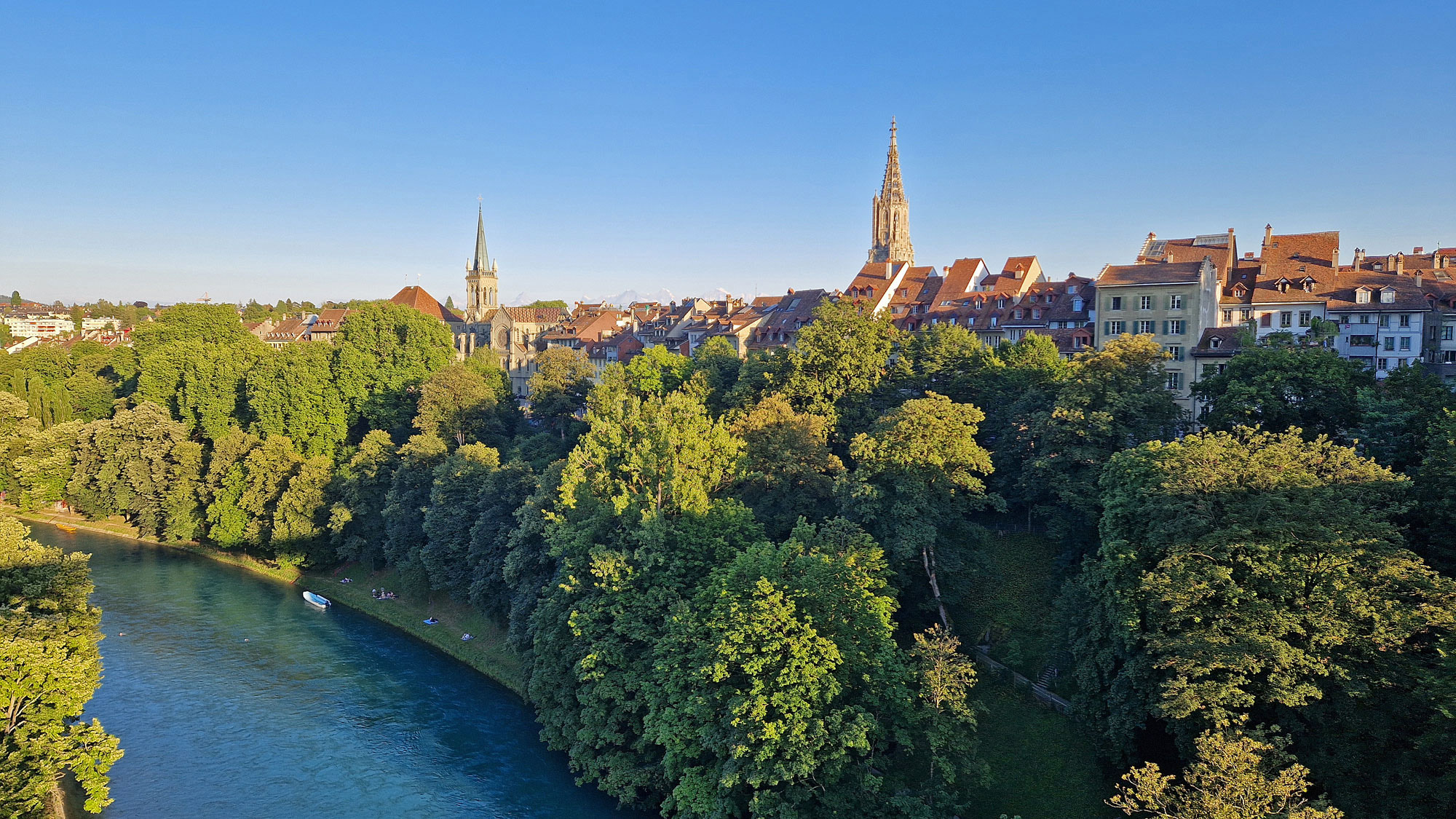 Bern Kornhausbrücke Blick auf Altstadt