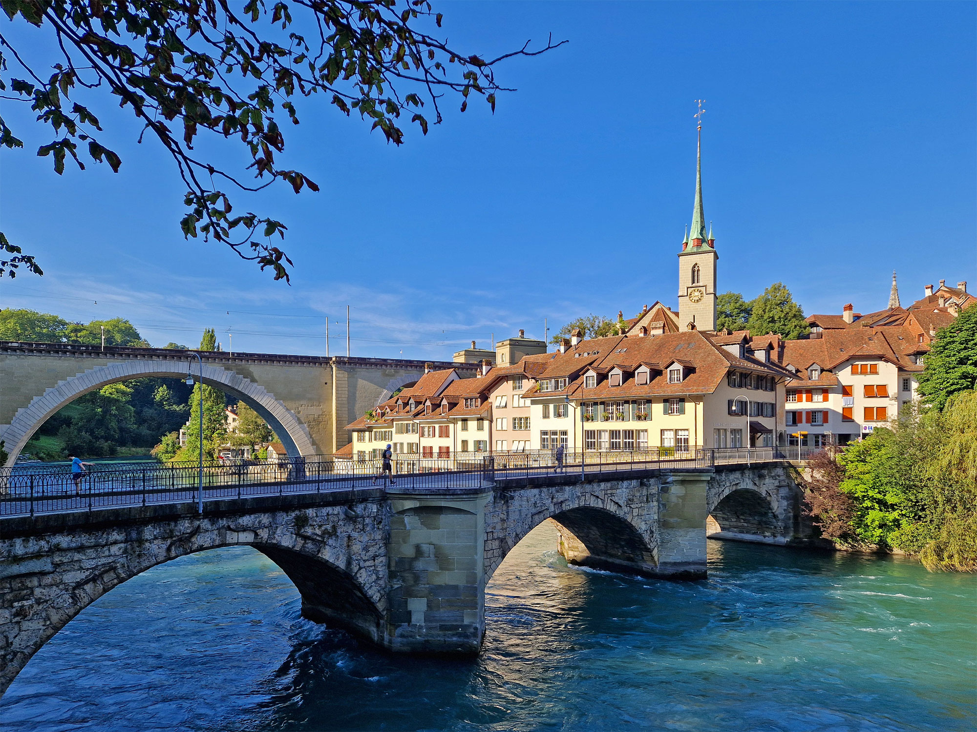 Bern Untertorbrücke Nydeggbrücke Morgenlicht