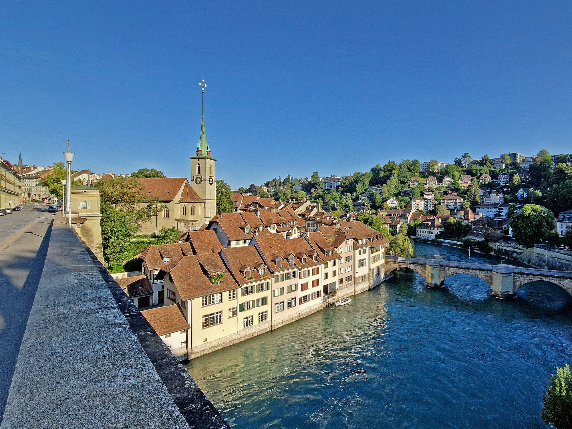 Bern Nydeggbrücke Aussicht Untertorbrücke Nydeggkirche