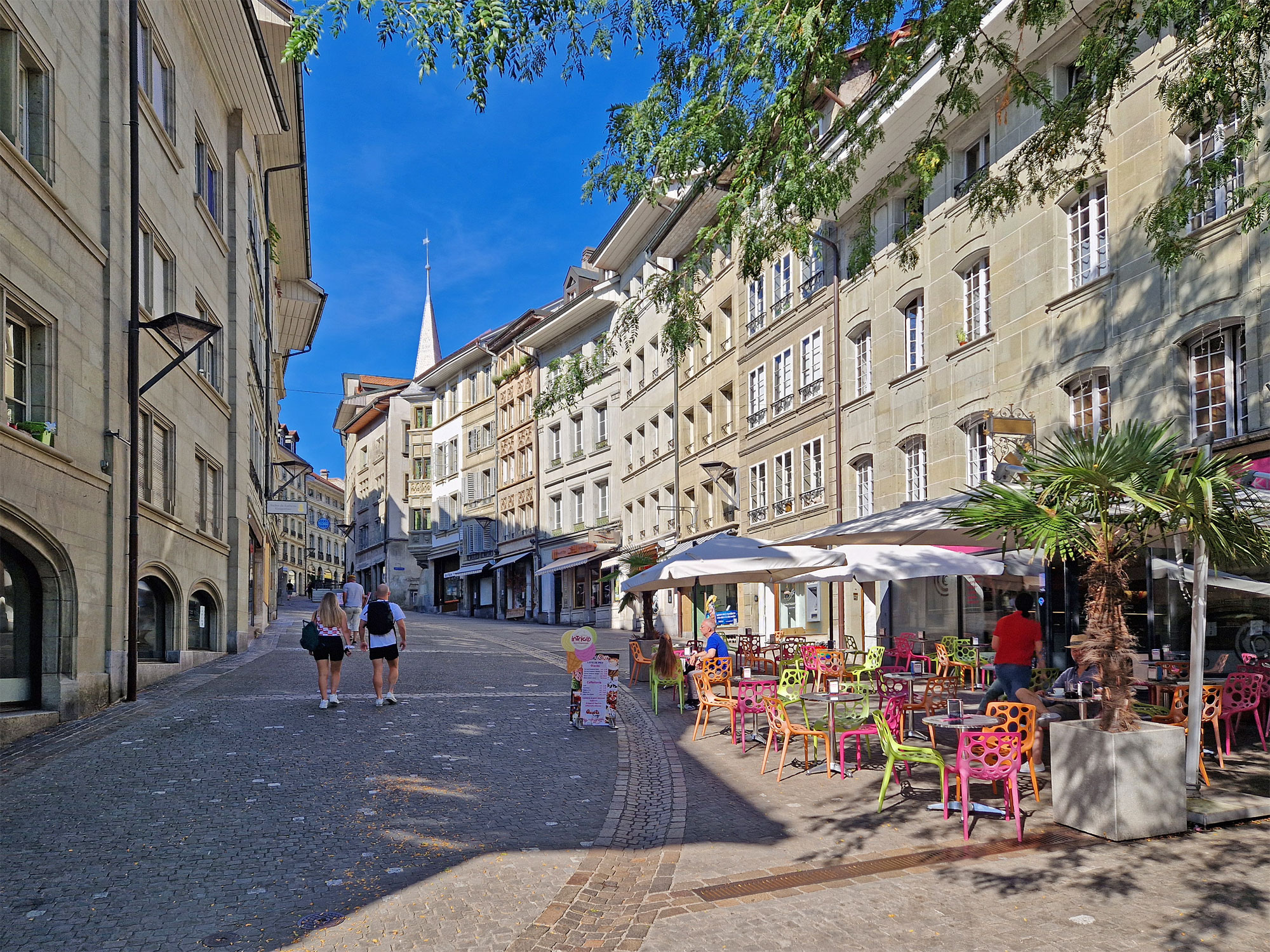Freiburg Fribourg Rue de Lausanne zone pietonne