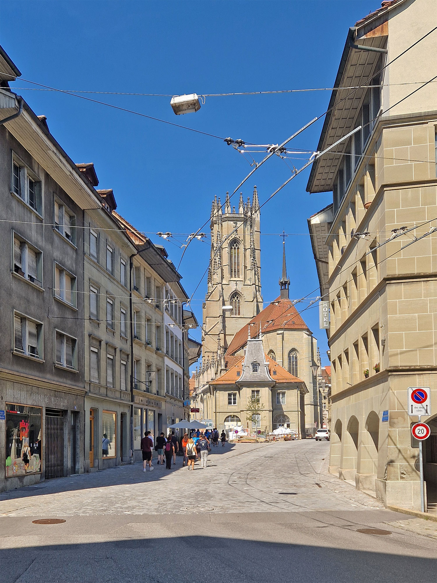 Freiburg Fribourg Rue des Bouchers Cathedrale St. Nicolas