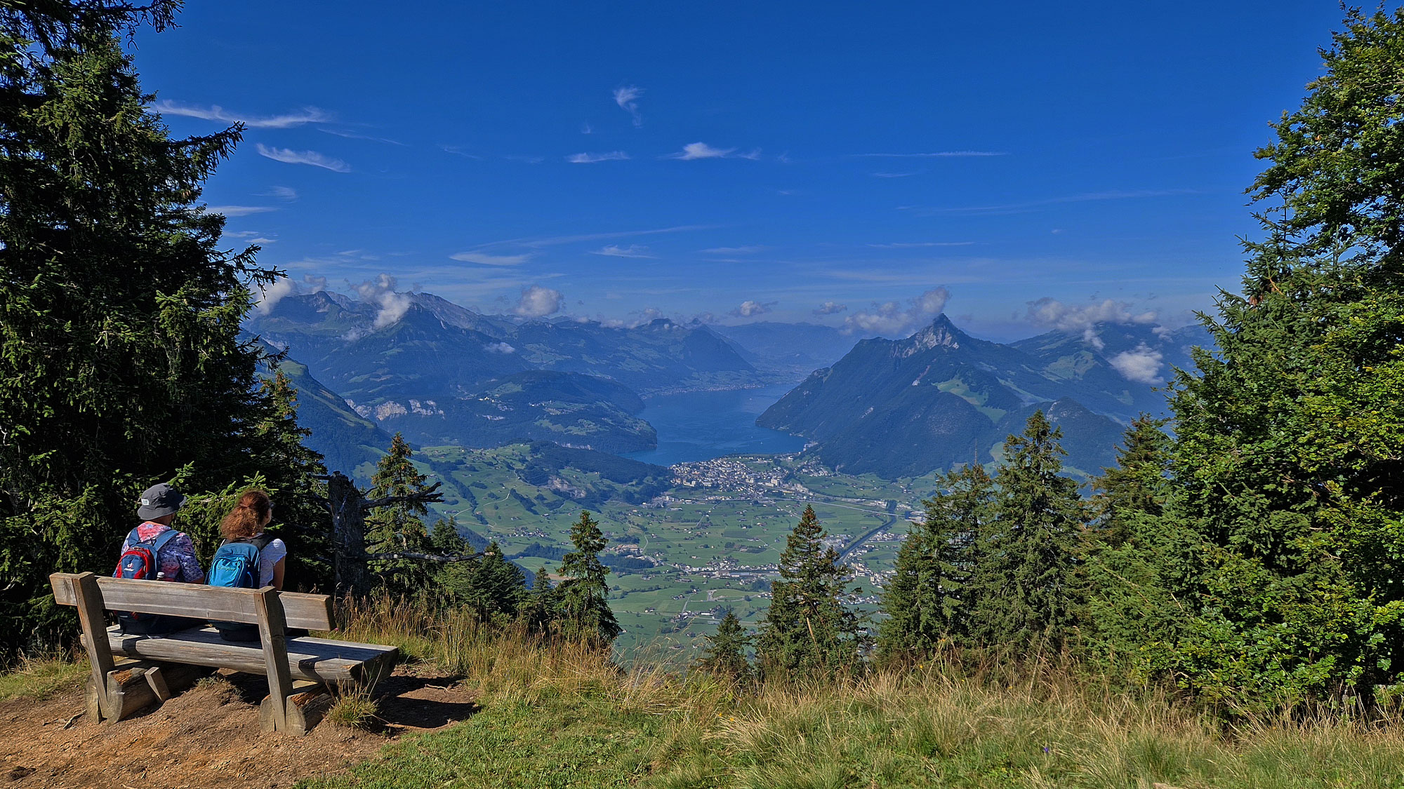 Schwyz Rotenflue Panoramaweg Aussicht