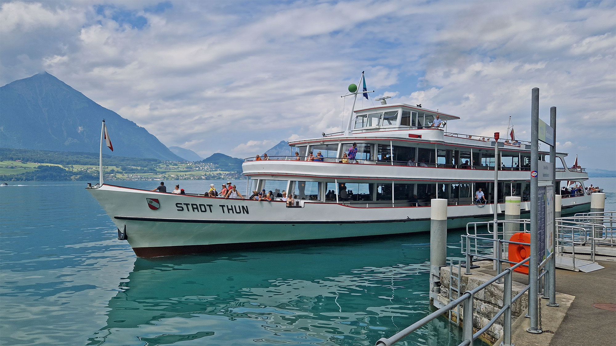 Thuner See Schiff Stadt Thun Beatenbucht