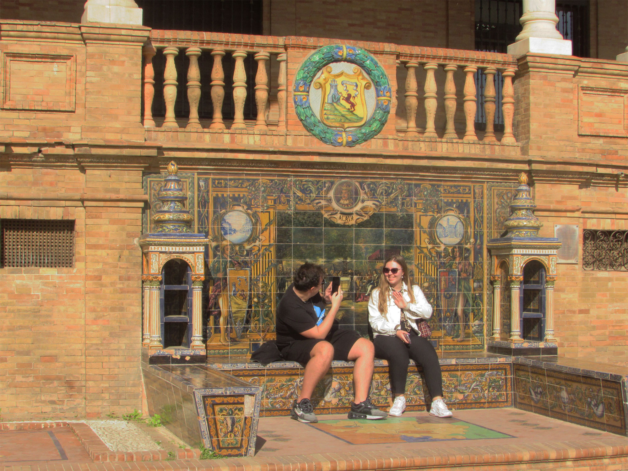 Sevilla Plaza Espana Touristen