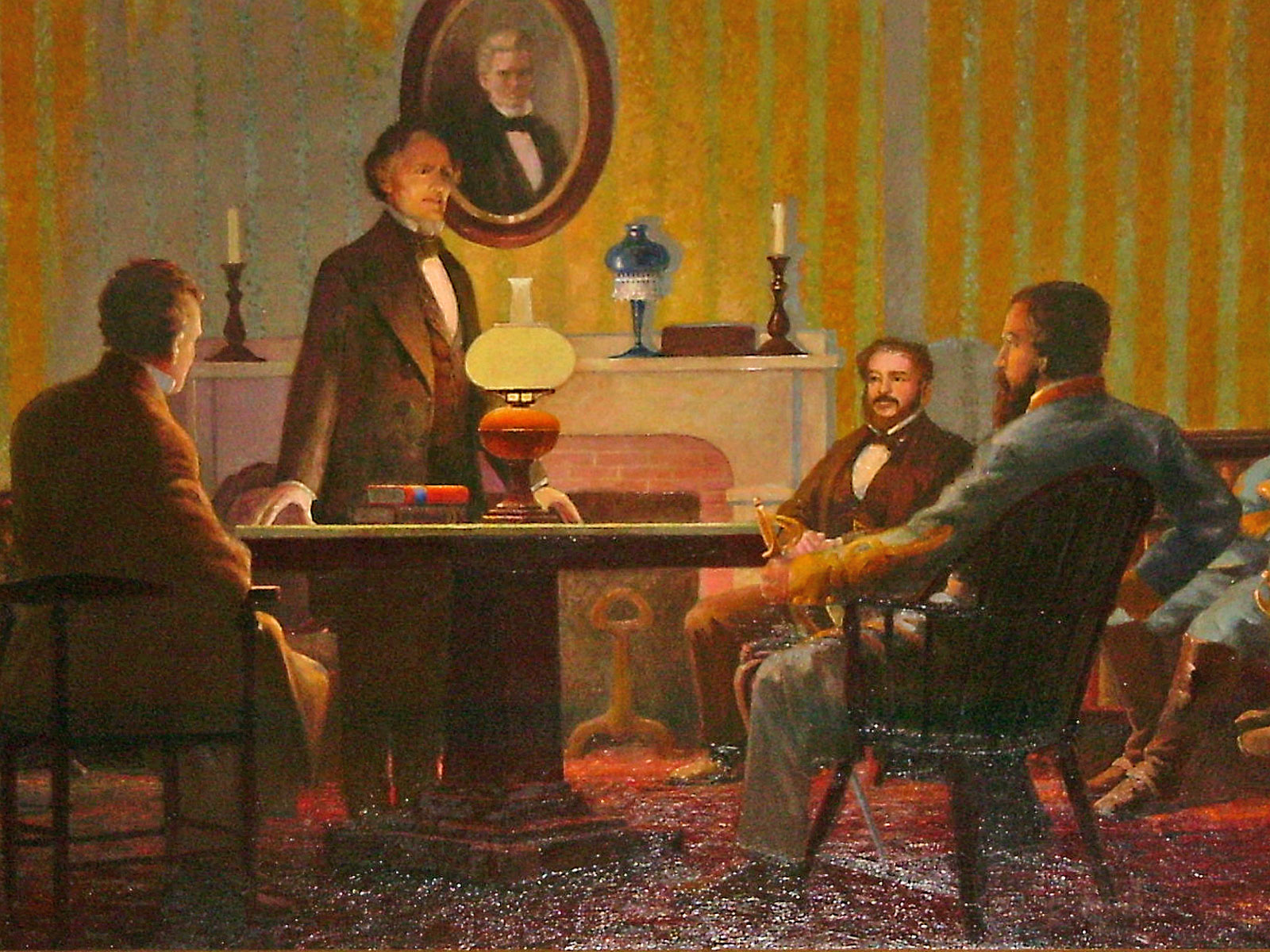 South Carolina Abbeville Museum Gemälde Südstaatenvertreter