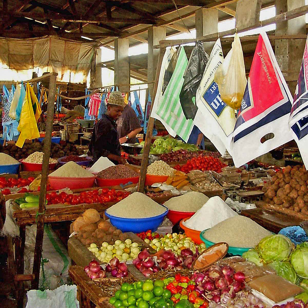 Tansania Markt Gemüsestand