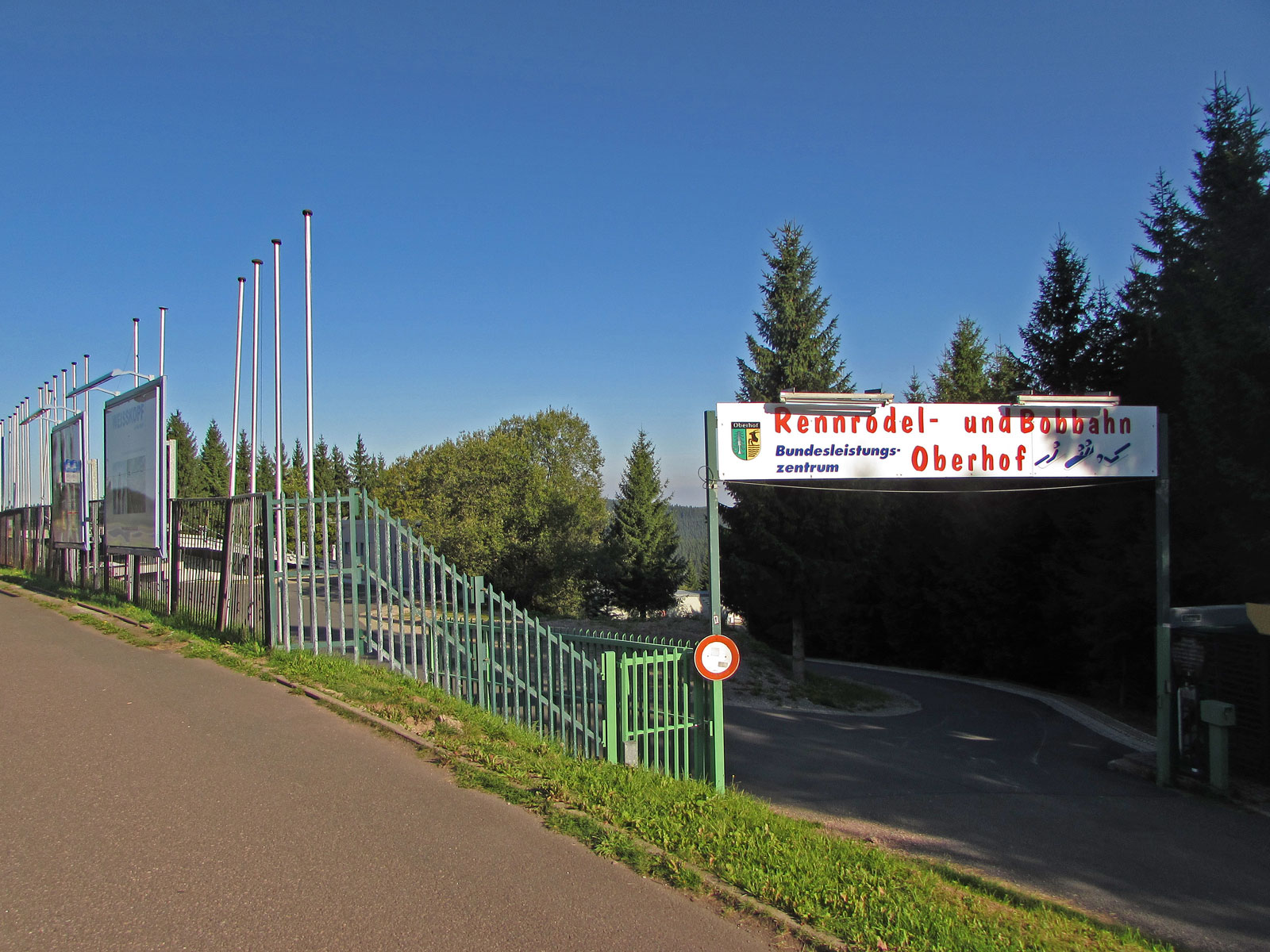 Oberhof Rennrodelbahn Einfahrt