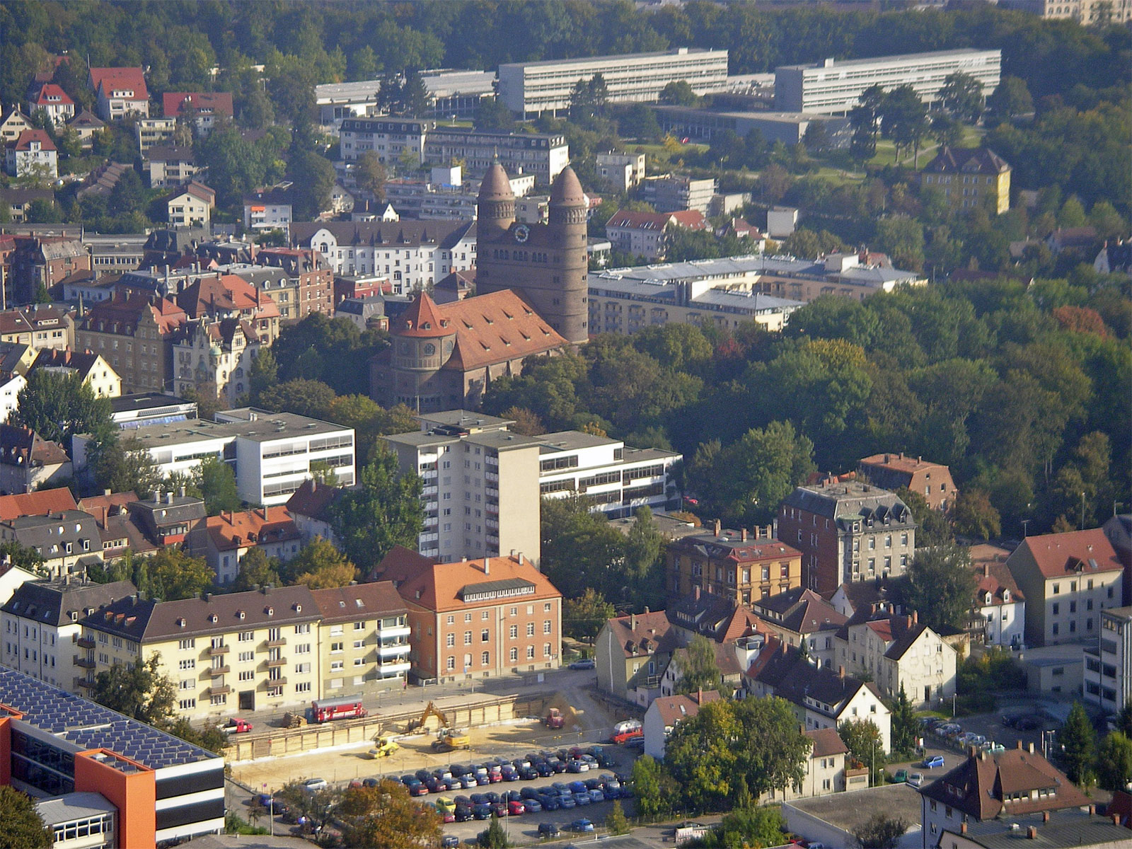 Ulm Pauluskirche vom Münsterturm