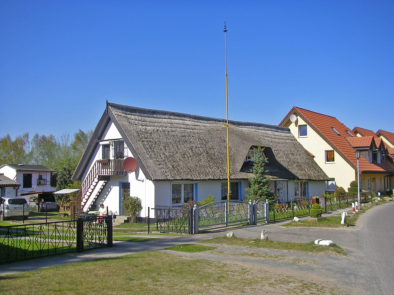 Usedom Benz Haus mit Reetdach