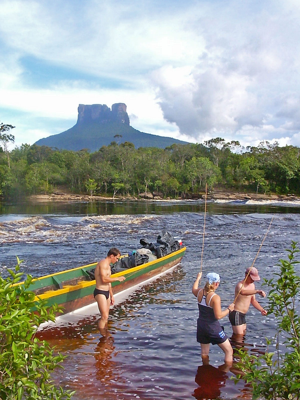 Venezuela Gran Sabana Touristen mit Angeln