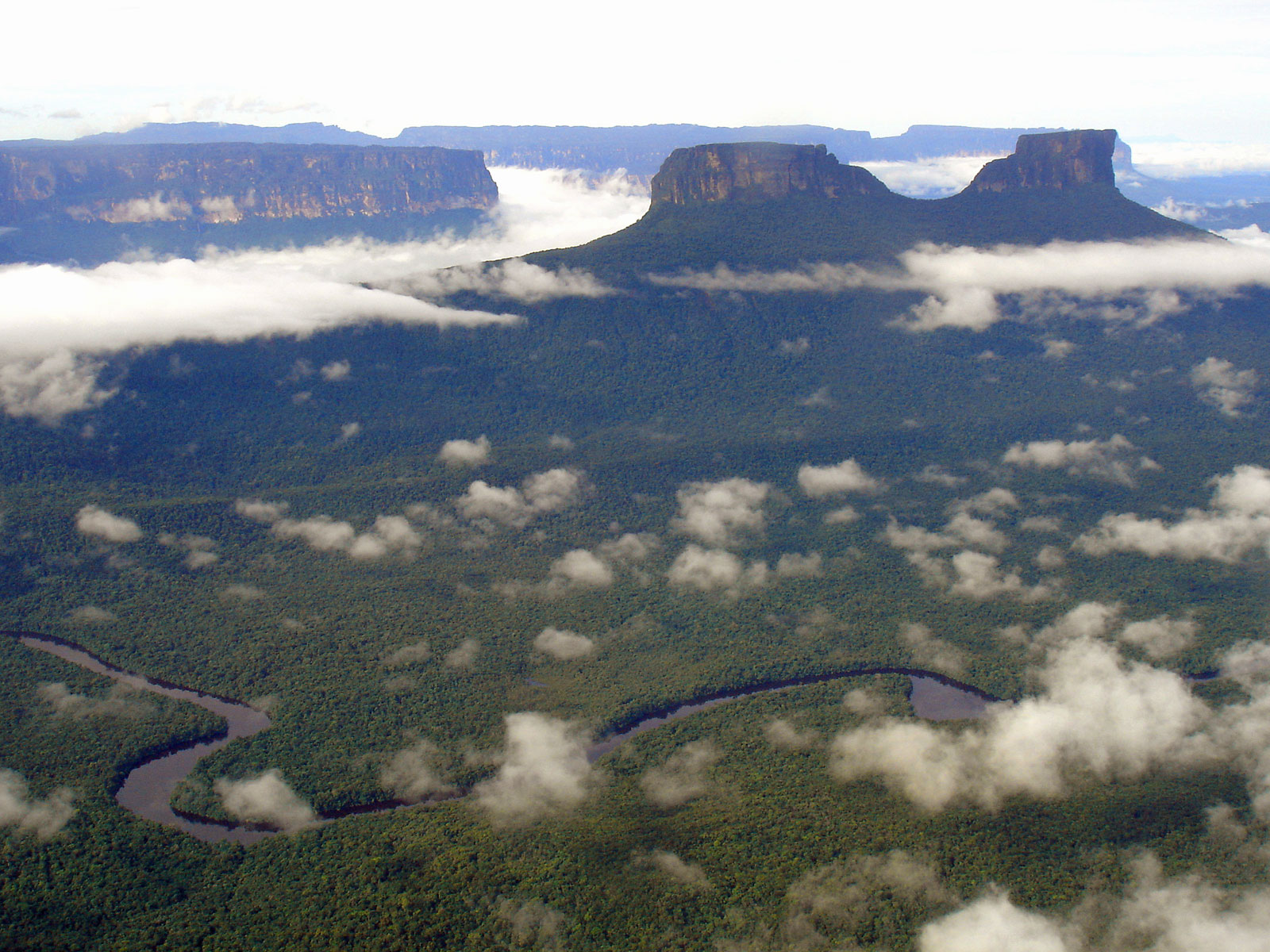 Venezuela Gran Sabana Tepuis Luftaufnahme