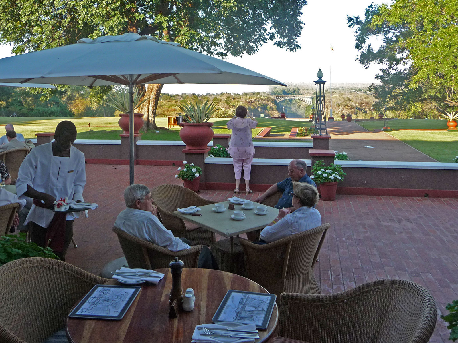 Victoria Falls Hotel Terrasse Aussicht