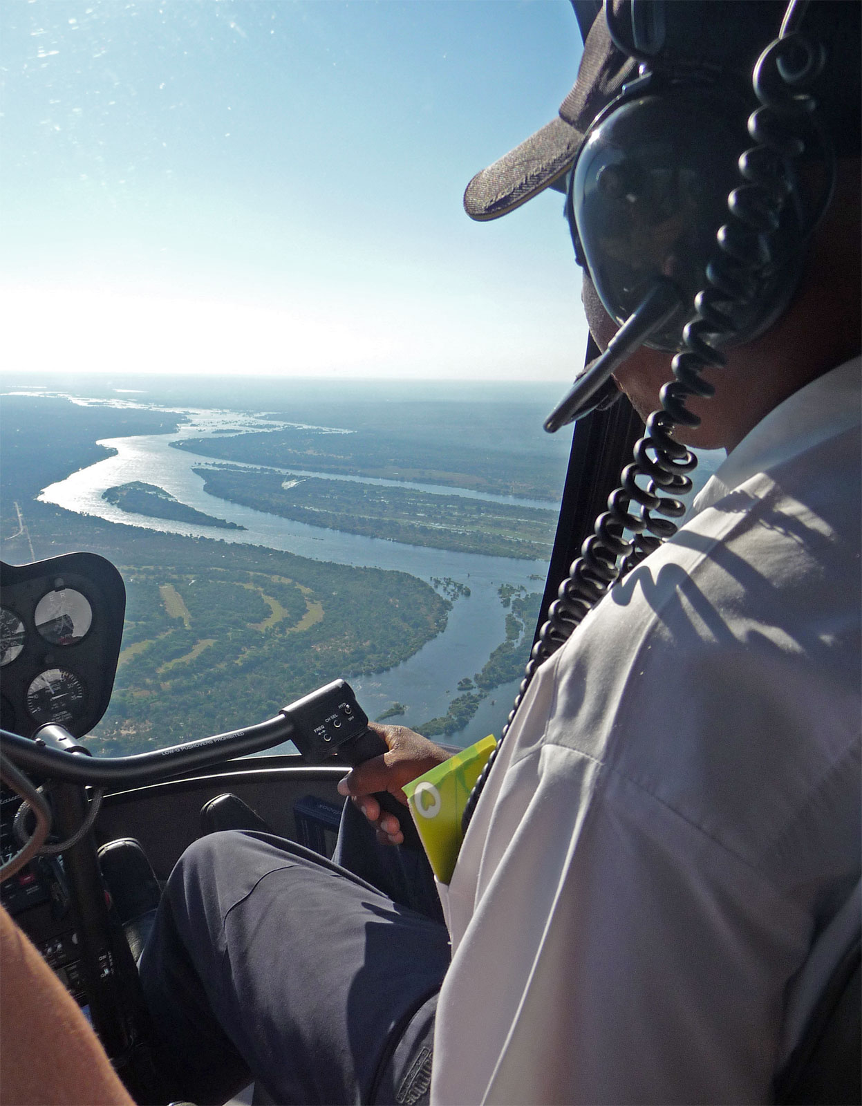 Victoria Falls Rundflug Hubschrauberpilot